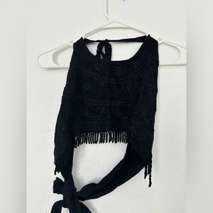 Black embroidered top size XS